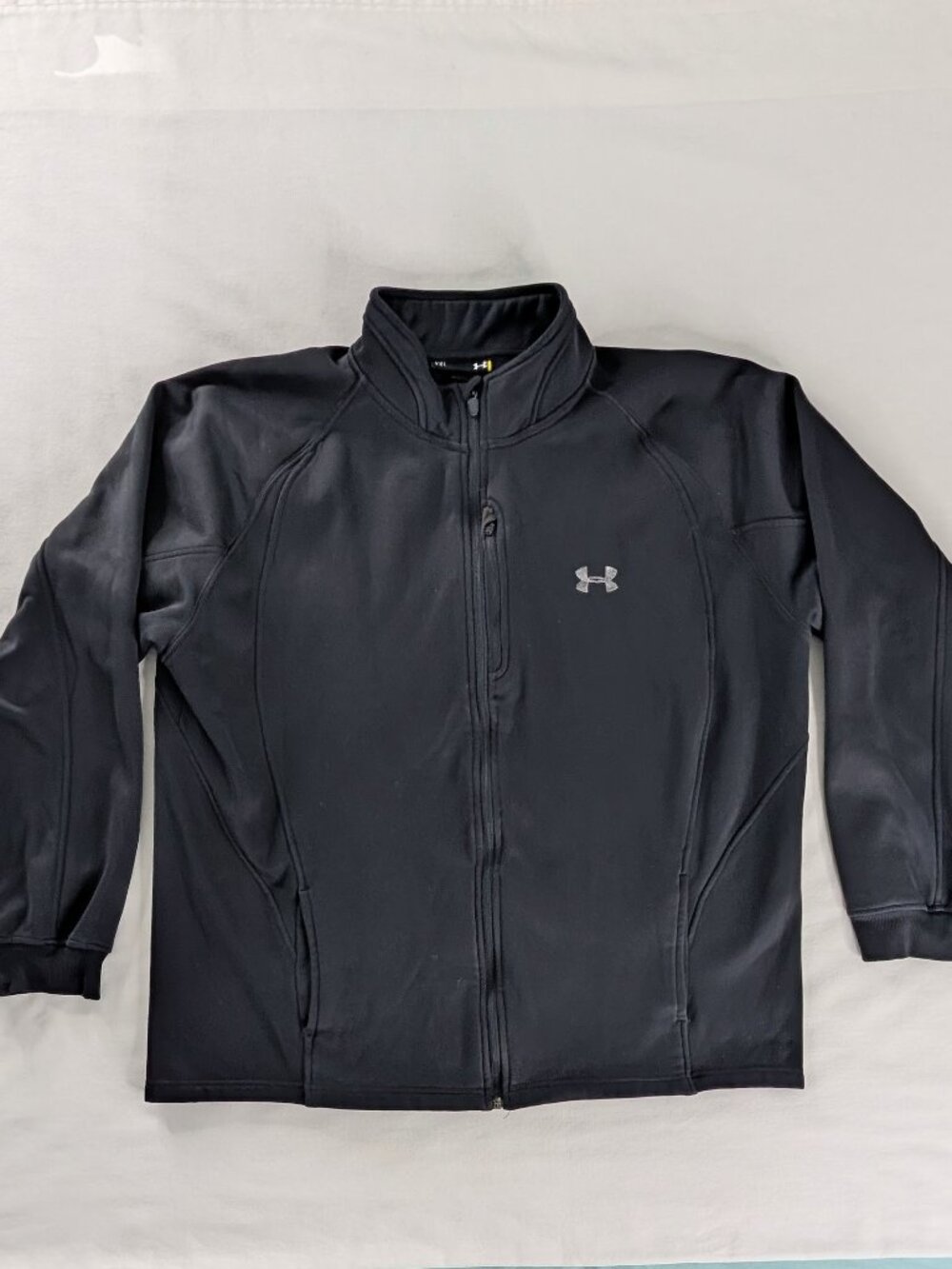 Under Armour Black Full Zip Loose Fit Jacket Front Pockets Fleece Lined Gorp